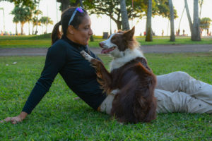 Maria and luna at the park in Hawaii
